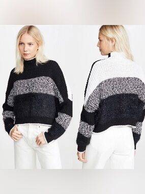 Free People Sunbrite Mock Neck Crop Sweater